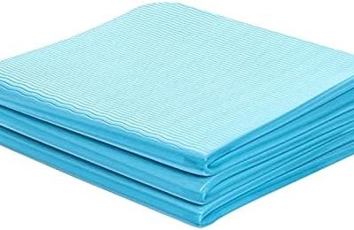 6MM  Foldable Yoga Mat Exercise Pad Non-Slip Folding for Gym Home (Color : Blue)