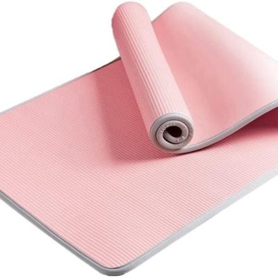 Yoga Mat Non-Slip Mats for Fitness Extra Thick Pilates Gym Exercise Pads Carpet Mat with Bandages Yoga Pad (Color : Pink)