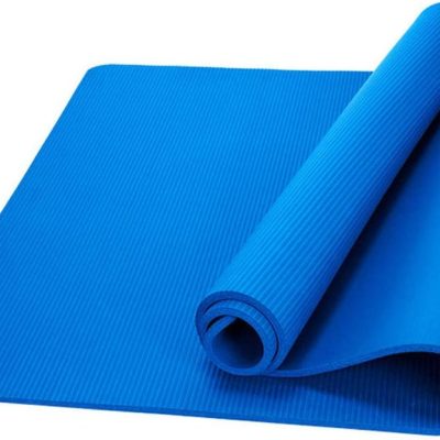 10mm Thick Non-Slip Yoga Mat Pad Exercise Fitness Pilates Training Mats Gym (Color : Blue, Size : S)