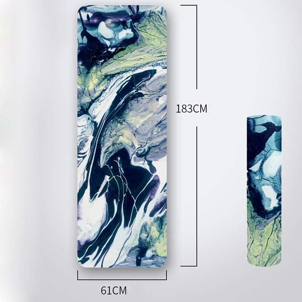 Yoga mat Yoga Mat Non-Slip Fitness Pad Exercise Yoga Mat Workout Mat for Gym Pilates Floor Exercises Mat (Color : D, Size : 8mm) - Image 2