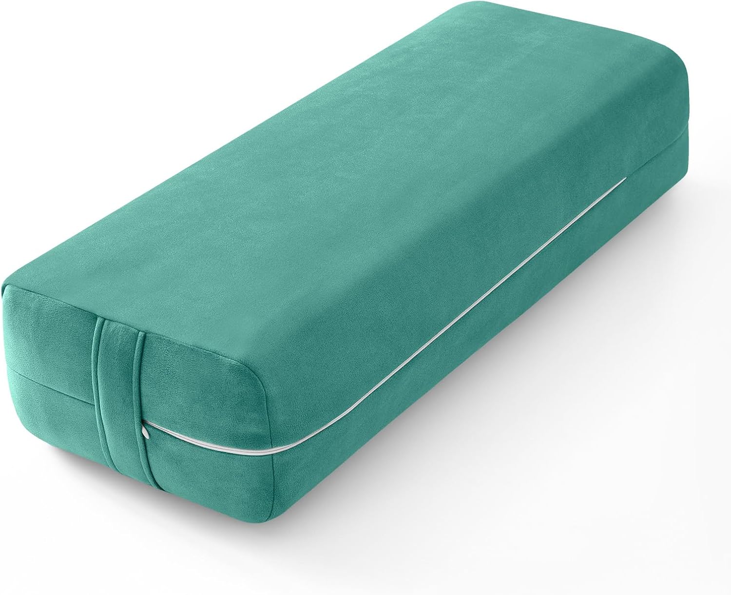 Rectangular Yoga Bolster - Meditation Pillow with Washable Suede Cover, 27"X10" X5.5"