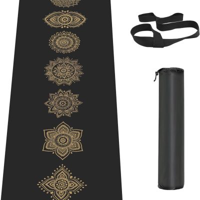 Non Slip Yoga Mat  Workout Mat for Men Women, Thick Workout Mat with Carrying Strap, Fitness Mats for Exercise, Yoga, Fitness, Pilates, Floor Workouts (72" x 24" x 6mm)