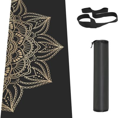 Non Slip Yoga Mat  Workout Mat for Men Women, Thick Workout Mat with Carrying Strap, Fitness Mats for Exercise, Yoga, Fitness, Pilates, Floor Workouts (72" x 24" x 6mm)