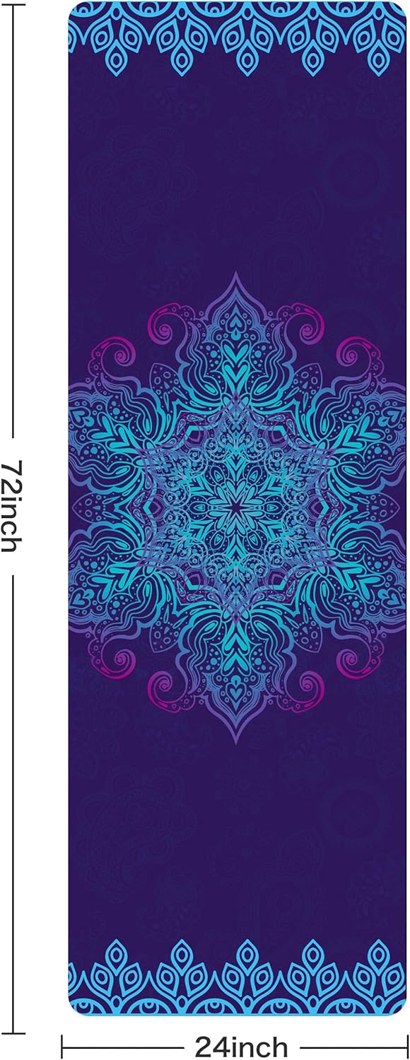 Non Slip Yoga Mat Workout Mat for Men Women, Thick Workout Mat with Carrying Strap, Fitness Mats for Exercise, Yoga, Fitness, Pilates, Floor Workouts (72" x 24" x 6mm) - Image 2