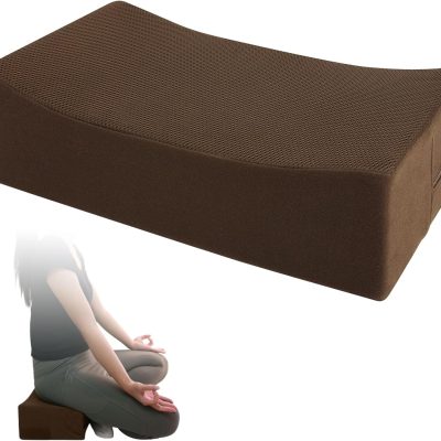 Meditation Cushion - Floor Pillow for Adults - Floor Seating & Meditation Pillow - Yoga Bolster with Washable Cover - High Density Responsive Bamboo Charcoal Foam for Sitting