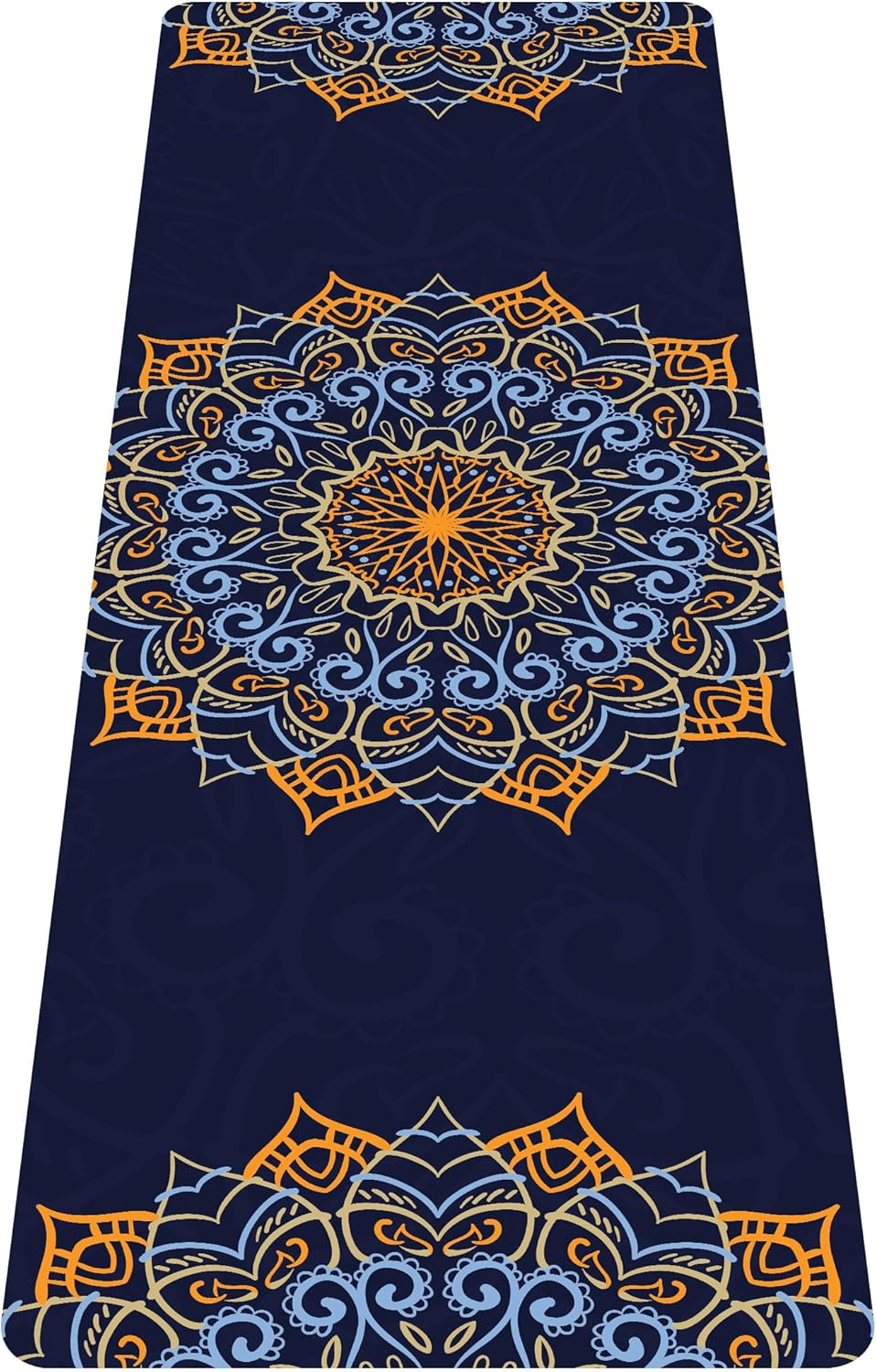 Printed Travel Yoga Mat-1/16 Inch Thick Non Slip Fitness Workout Mat with Carrying Bag, Foldable Lightweight Suede & Natural Rubber Yoga Mat for Yoga Pilates and Fitness 72" L x 24" W x 1.5mm