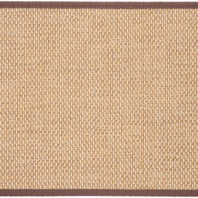 Khaki Woven Meditation Cushion with Bamboo Surface, Floor Sitting Cushion for Tatami, Window Seat, and Chair, 15.74 X 11.81 X 0.19 Inch, Handcraftt with Sponge Padding and Anti-Slip Design