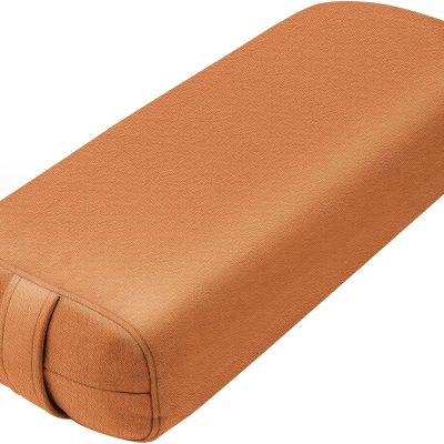 Premium Crushed Sponge Yoga Bolster Pillow for Yin Yoga, Restorative & Meditation - Rectangular Cushion